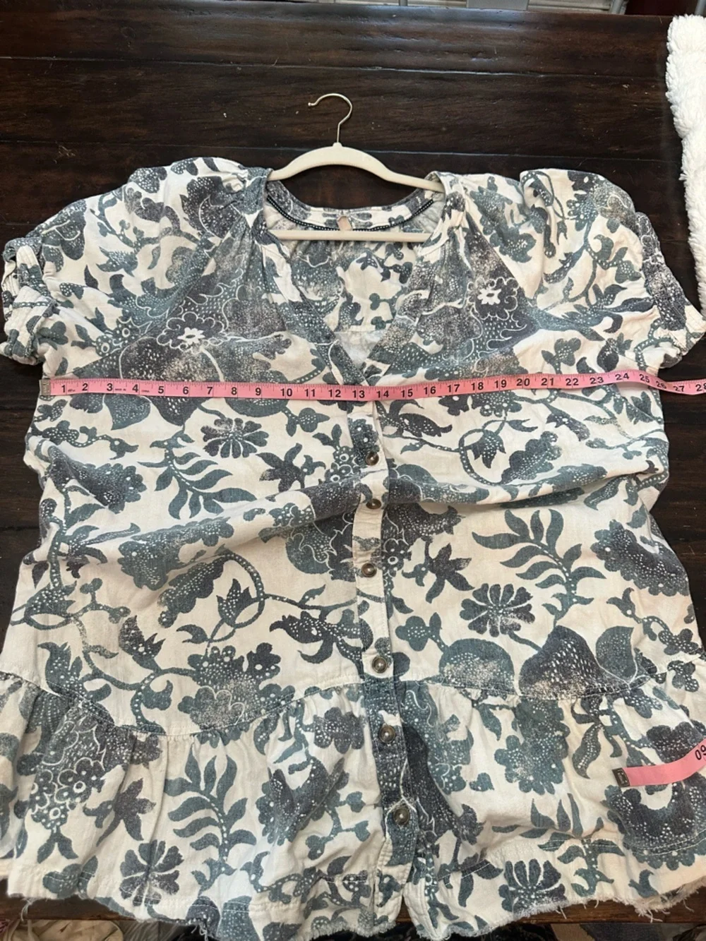 Anthropologie Pilcro Linen Blend Button-Front Mini Dress Size 1X 38483